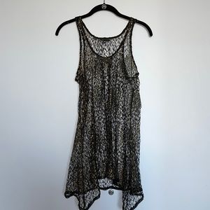 Black and Gold Swimsuit Cover Up